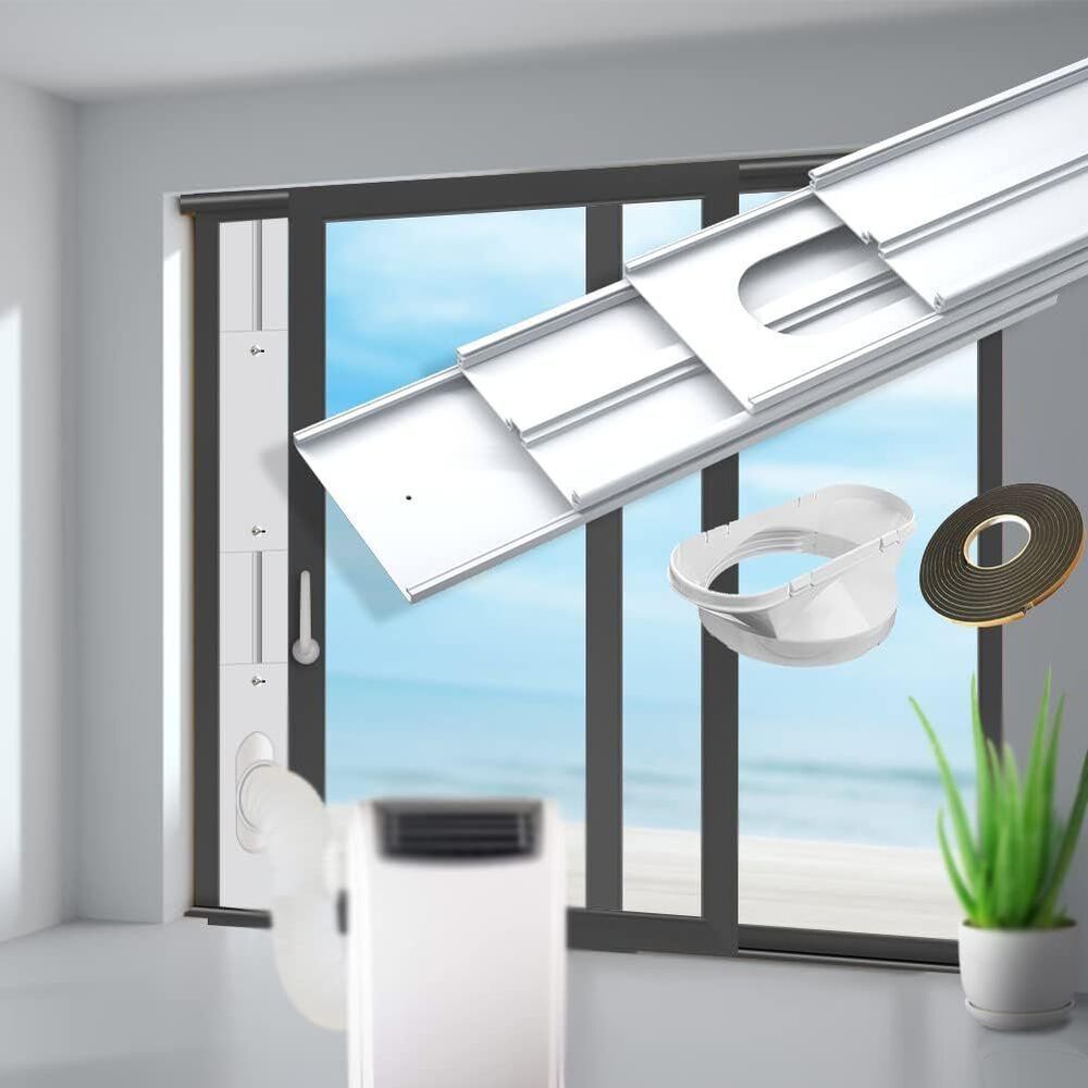 GULREAR Sliding Door Air Conditioner Kit,Max Adjustable Length 220cm/87Inch,